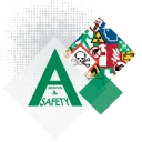 A Signs AND Safety logo