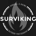 Surviking survival AND hiking logo