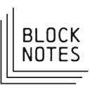 Blocknotes schrijvers binnen en buiten logo